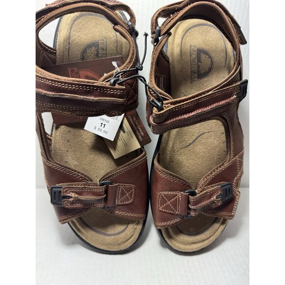 NEW Sandals Brown Oak Men Extra Large 11 Dark Brown Adjsutable straps NWT Summer